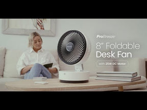 8” Turbo Desk Fan with 4 Operating Modes & 12 Hour Timer - White