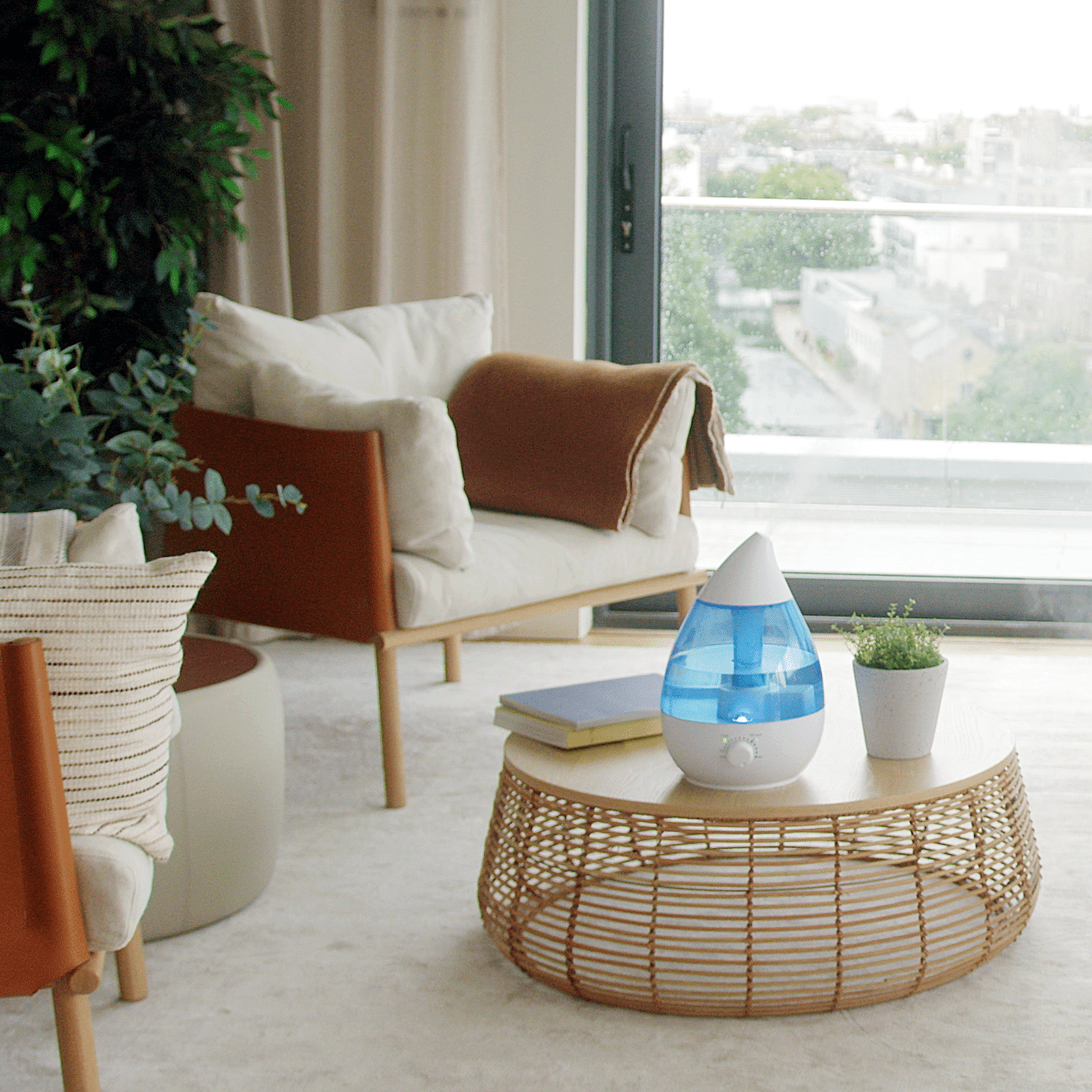 1 Gallon Ultrasonic Cool Mist Humidifier with Aroma Diffuser Tray, Night Light & Auto Shut-Off